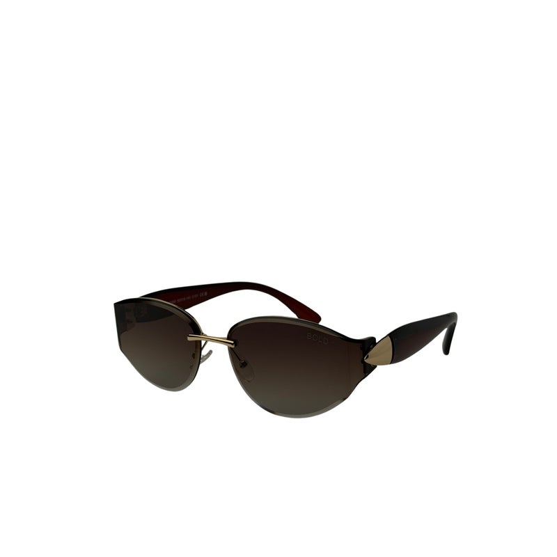 BOLD hexac Rectangle Sunglasses for Unisex - Silver Blue - Image 2