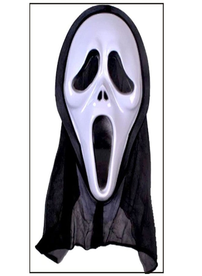 Crazy Sutra® Skeleton Red Patch FACE MASK Fawkes Mask Anonymous Edition Face-Mask Perfect Fit Cosplay Holi Mask Adult & Kids Fancy Dress Costume Accessory Halloween Function Party (Pack of 2) - Image 1