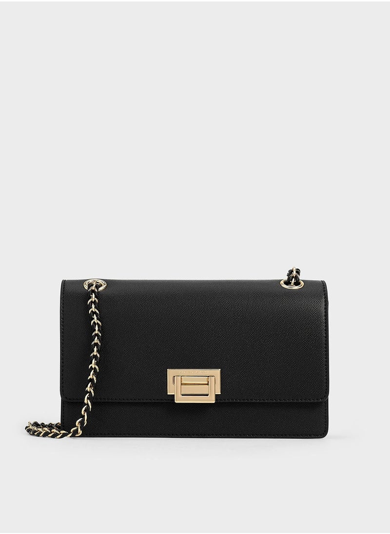 Charles & Keith Charles & Keith Everline Square Buckle Chain Bag  - Image 1
