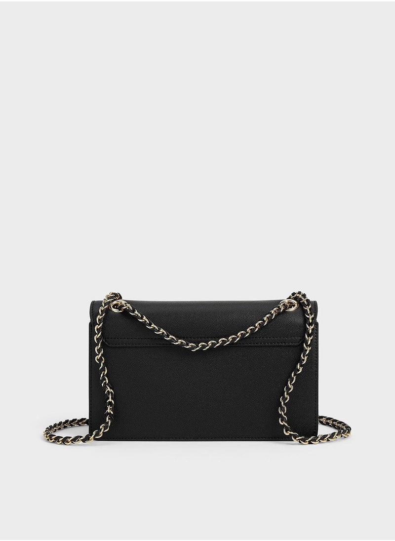 Charles & Keith Charles & Keith Everline Square Buckle Chain Bag  - Image 5