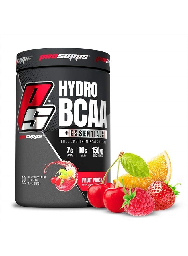 ProSupps HydroBCAA BCAA/EAA Full Spectrum Matrix, 7g BCAAs, 3g EAAS, 0g Sugar, 0g Carbs (Fruit Punch, 30 Servings) - Image 1