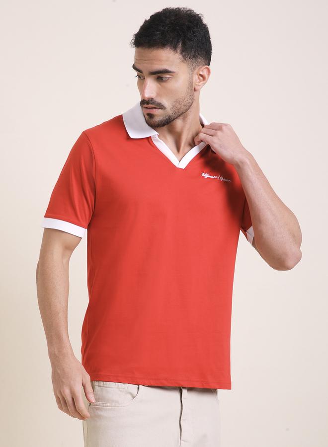 Difference of Opinion Men Relaxed Fit Embroidery Open Collar Polo - Image 3