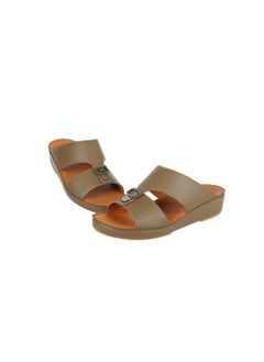 barjeel uno 008-3721 Barjeel Uno Mens Arabic Sandals BS 37 Olive  - Image 3