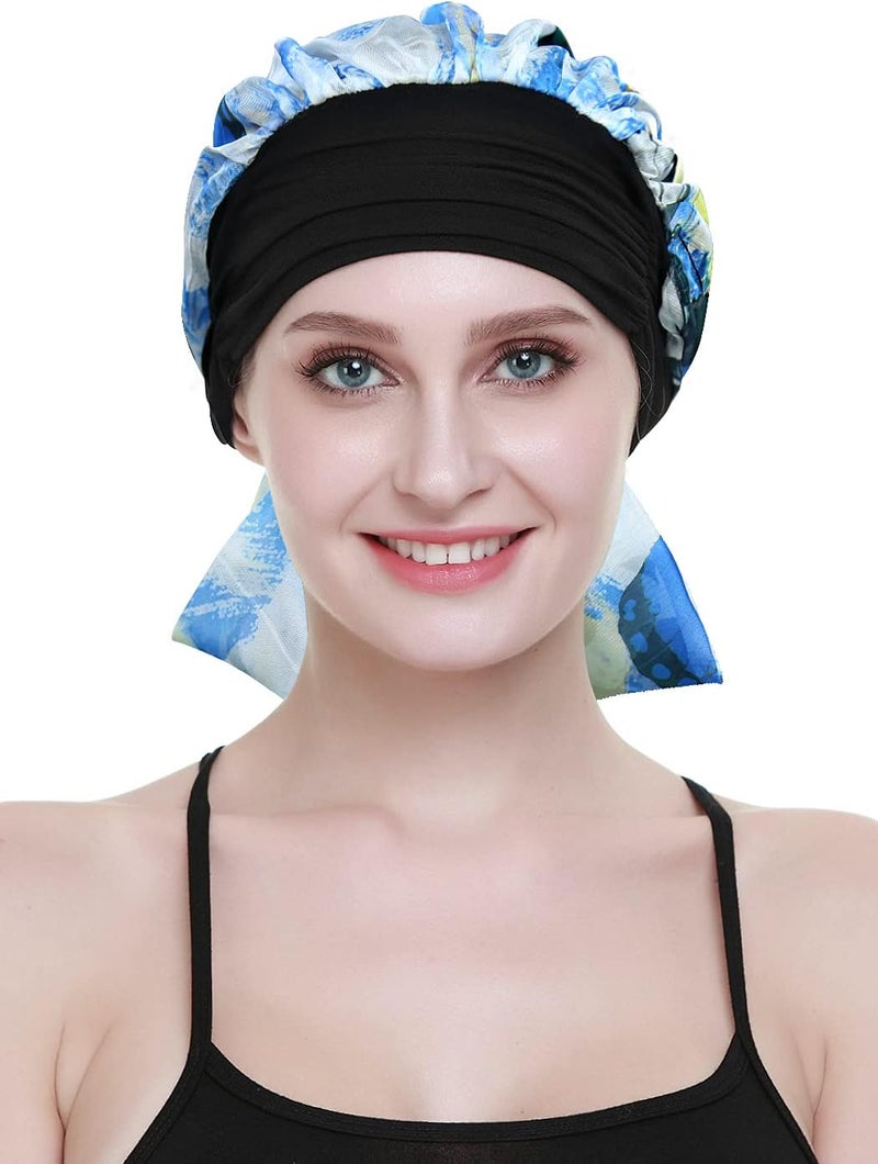 FocusCare Chemo Headwear Turbans for Women Long Hair Head Scarf Headwraps Cancer Hats - Image 5