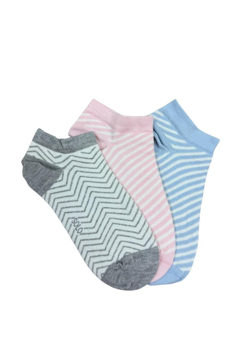 Solo Solo women Trendy Sneaker Pack of 3 Socks  - Image 1