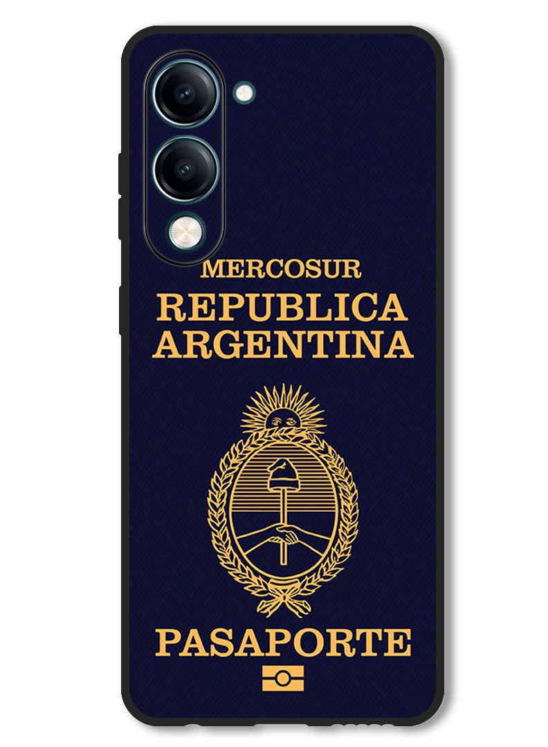 Theodor Case Compatible with Vivo Y29s Protection Shockproof Bumper Cover Argentina Passport - Image 1