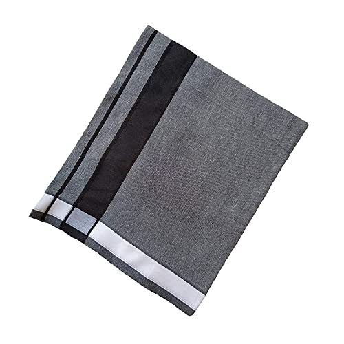 RAGINI V Men's Kerala cotton lungi pack of 2 (Black, Grey) - Image 2