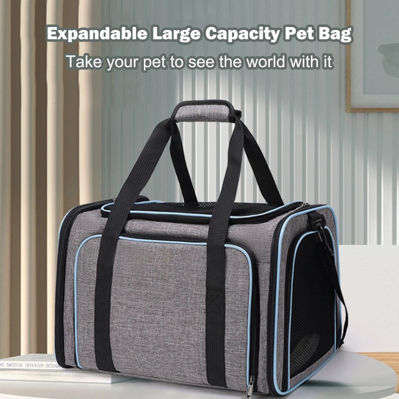 Cat Carrier Outdoor Portable Handheld Pet Bag Foldable Expandable Pet Backpack Breathable Cat Crate Cat Backpack for Small Medium Large Size - Image 2