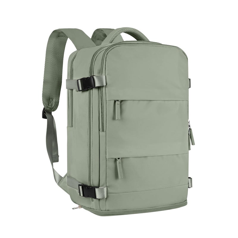 coofay Large Travel Backpack For Women Men Airline Approved Carry On Backpack Flight Approved Waterproof Sports Luggage Backpack Casual Daypack Small Hiking Backpacks Grey Green - Image 1