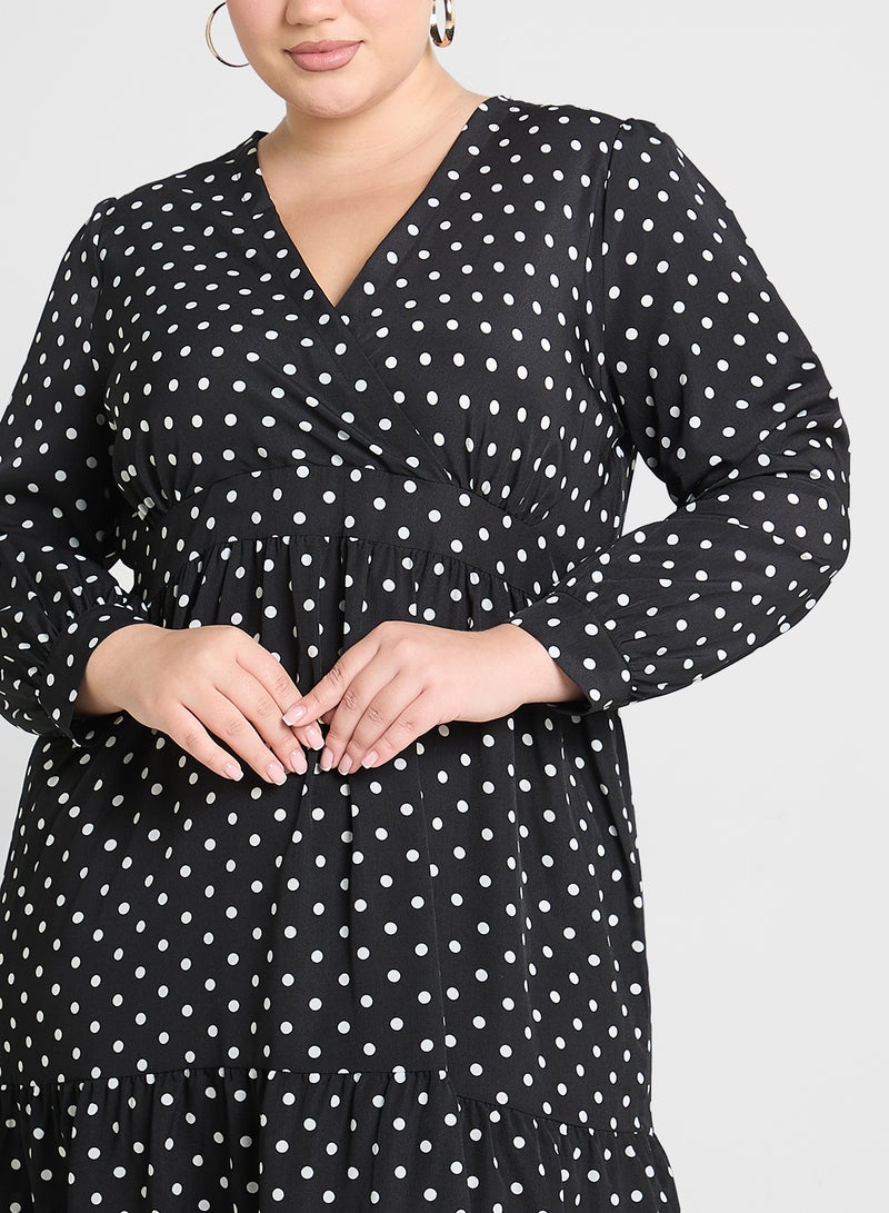 Ginger Plus Polka Dot Midi Dress - Image 3