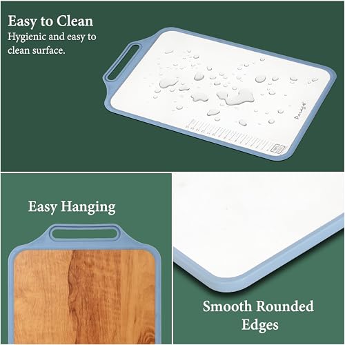 Parage 2-in-1 Reversible Chopping Board | Stainless Steel + Wooden Dual-Side Cutting Board | Hygienic, Anti-Slip, Heavy-Duty Board for Meat, Vegetables, Fruits & Kitchen Use | 37 x 23.5 cm - Image 4