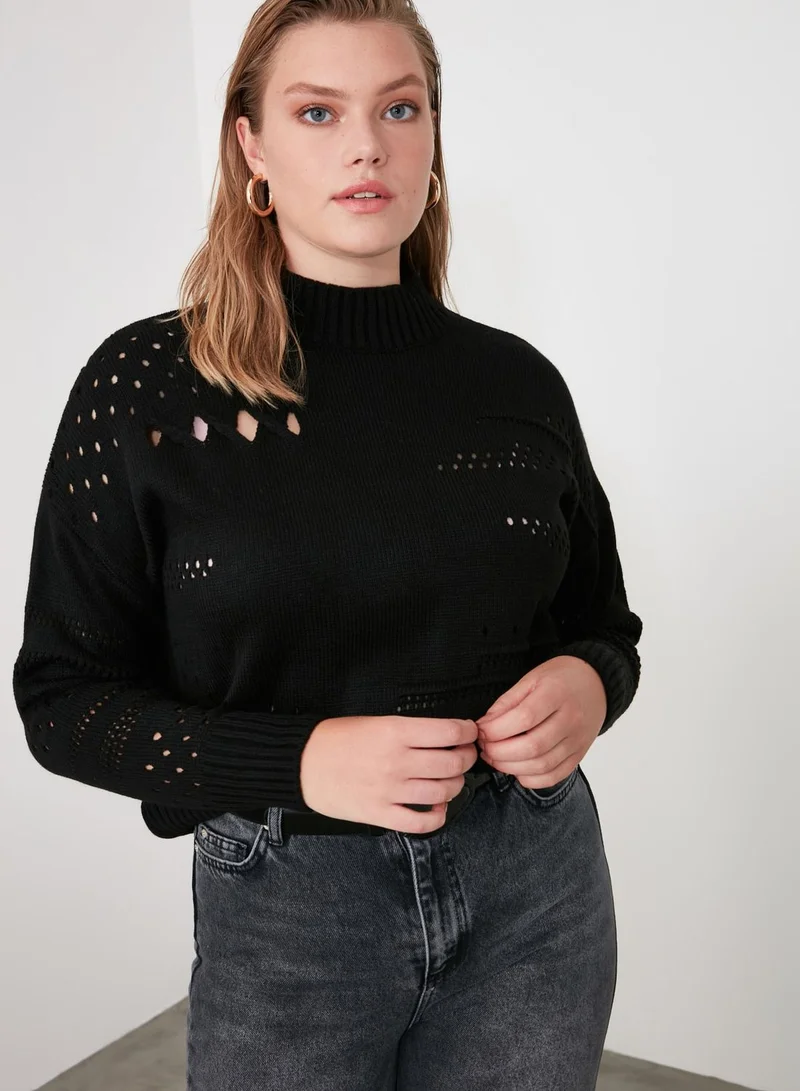 trendyol Openwork Knitted Sweater