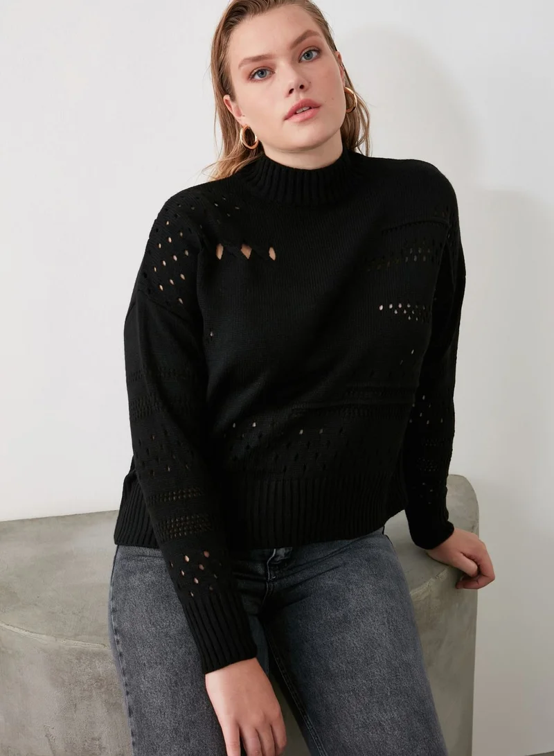 trendyol Openwork Knitted Sweater