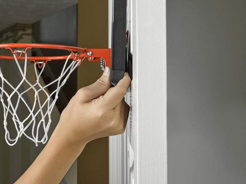 SILVERBACK LED Light-Up Over the Door Mini Basketball Hoop - 18" - Includes Mini Basketball and Air Pump - Image 5