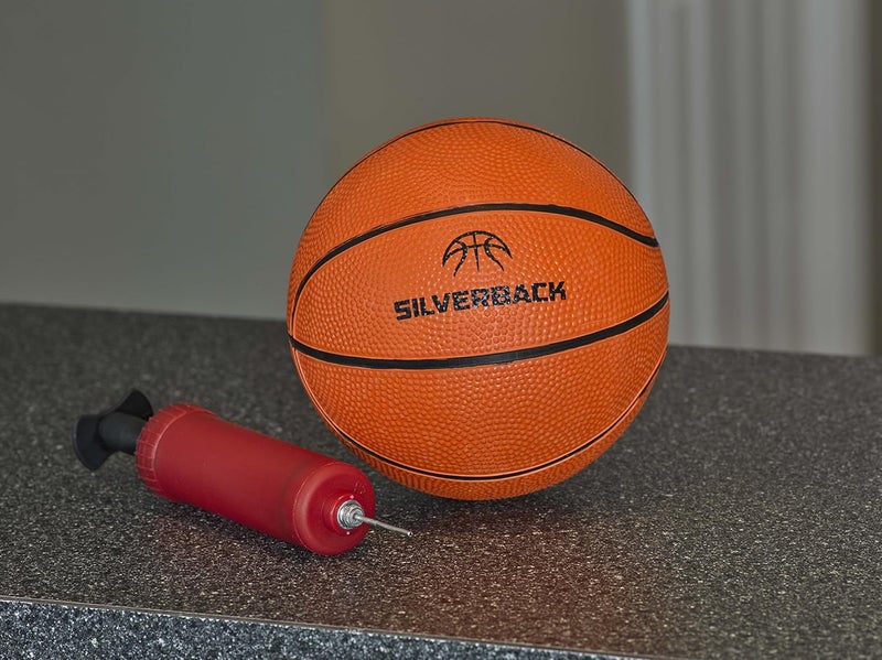 SILVERBACK LED Light-Up Over the Door Mini Basketball Hoop - 18" - Includes Mini Basketball and Air Pump - Image 4