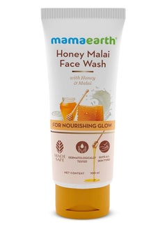 Mamaearth Mamaearth Honey Malai Face Wash with Honey & Malai For Nourishing Glow - 100 ml  - Image 1