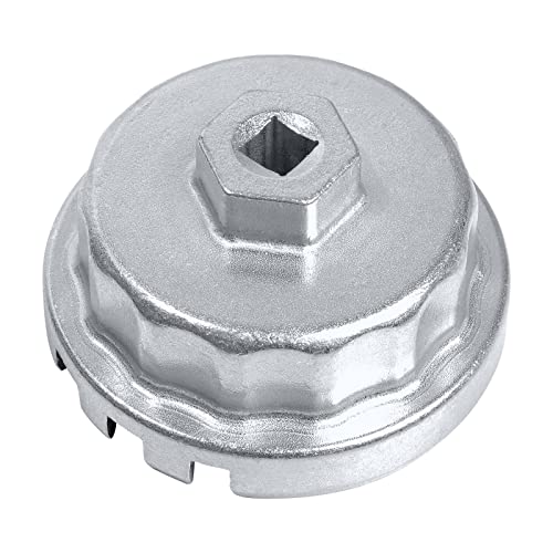Tongze 64.5mm Oil Filter Wrench: Oil Filter Removal Tool Compatible with Toyota Camry RAV4 4Runner Tacoma Lexus 2005-2021, 14 Flutes 4 Slots for 2.0L-5.7L Engine - Image 1