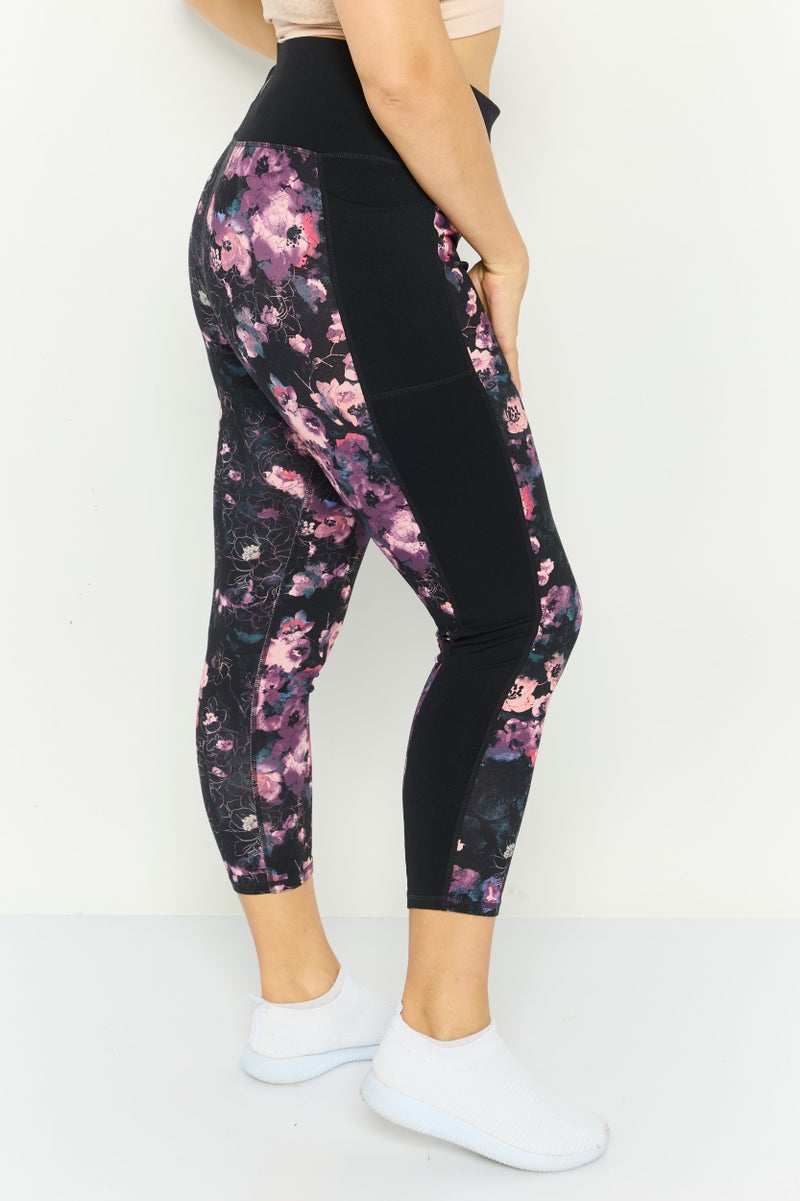 SKECHERS Women Sportswear Fit Training Tights, Black Combo - Image 3