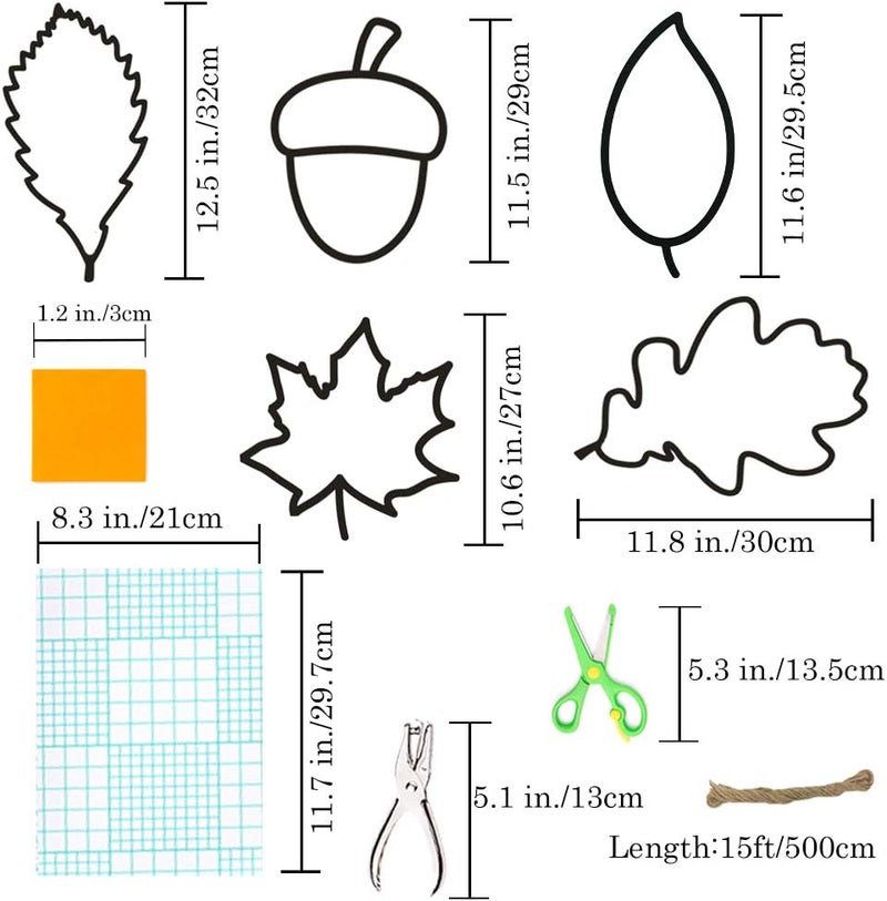 Exquiss EXQUISS 10 Pieces Fall Leaf Suncatcher Craft Tissue Paper Suncatchers Autumn Decorations DIY Window Art Autumn Sun Catchers for Kids Silhouette Window Decorations Classroom Activity Thanksgiving Art  - Image 3