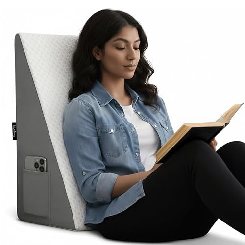 Lifelong Orthopedic Memory Foam Wedge Pillow for Sleeping, Sitting & Acid Reflux Relief | High Resilience Foam | Leg Elevator, Back Support & Pain Relief Pillow for Comfortable Rest (LLWP071) - Image 1