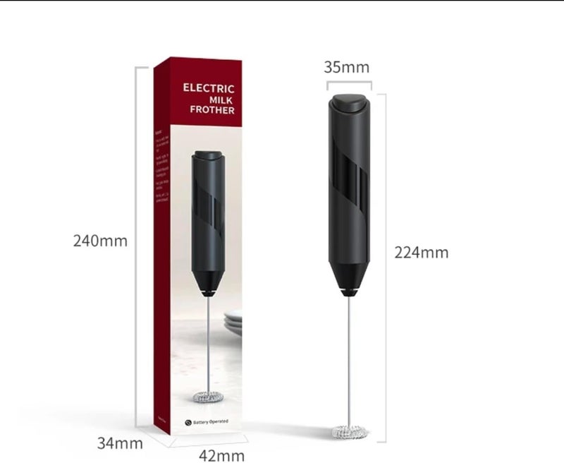 Portable Electric Milk Frother Handheld Battery Operated Foam Maker for Coffee Lattes Cappuccino Hot Chocolate Matcha Easy Compact Kitchen Tool - Image 3