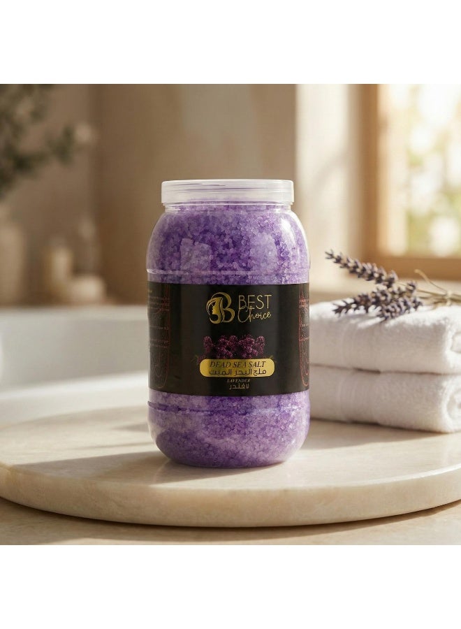Best Choice Dead Sea Salt Premium Natural Bath Salt 5Kg Jar for Skin Body Hair Care and Relaxation - Lavender - Image 2