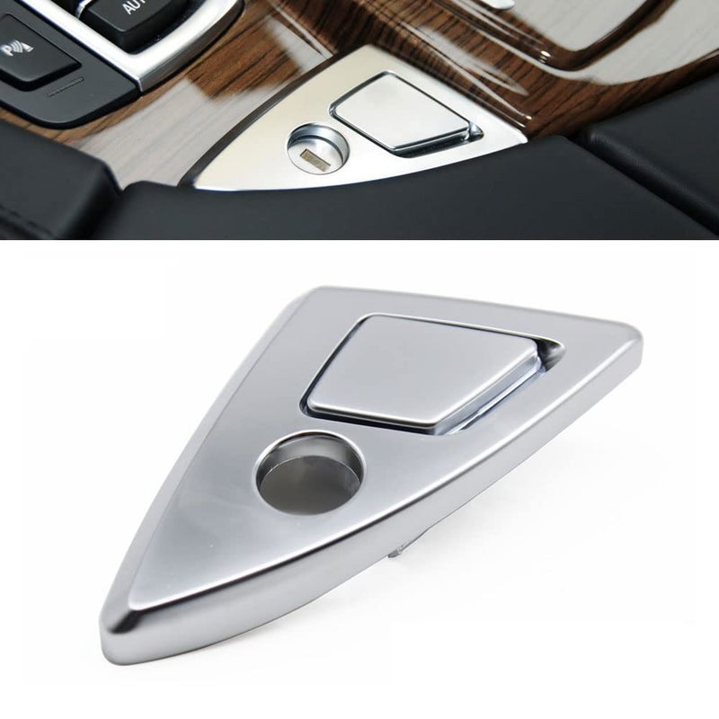 غطاء زر مفتاح صندوق ذراع الراحة المركزي الأمامي من Goodithy لسيارة BMW 5 Series F10 F11 520 523 525 2011 2012 2013 2014 2015 2016 2017 موديل B فضي