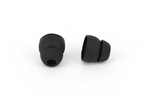 Sqrmekoko 10pcs Black Double Flange Replacement Silicone Earbuds EarTips 4.1mm Connector(Fits PowerBeats 2 wireless) - Image 3