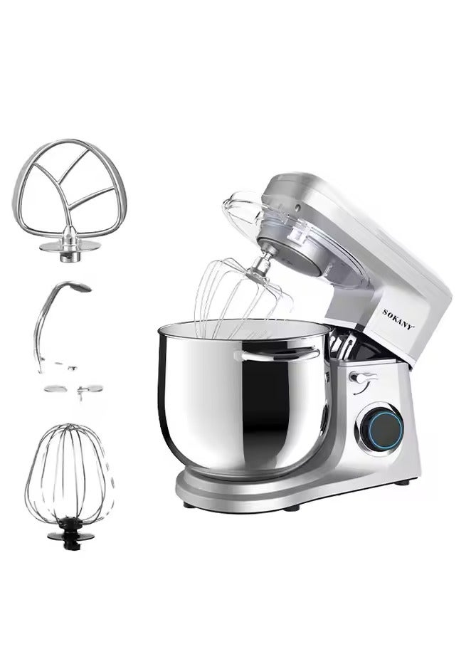 sokany SOKANY SK-269 Food Processor Kneading Machine 1700 W, Professional 11 L Dough Machine with Whisk, Dough Hook, Beater and Splash Guard, 6 Speeds with Stainless Steel Bowl Mixing Machine  - Image 1