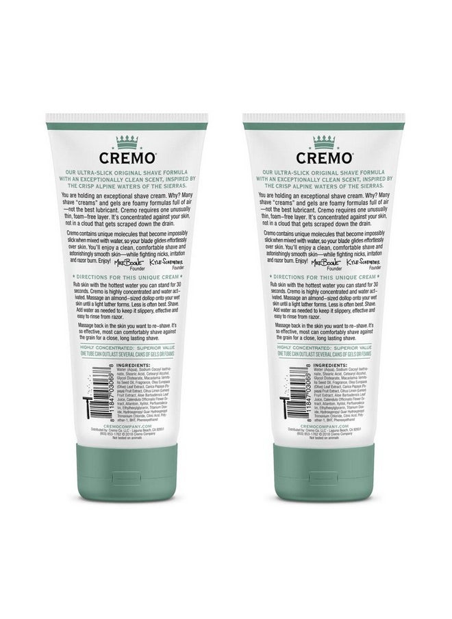cremo Remo Barber Grade Silver Water & Birch Shave Cream Astonishingly Superior Ultraslick Shaving Cream Fights Nicks Cuts And Razor Burn 6 Fl Oz (Pack Of 2)  - Image 5