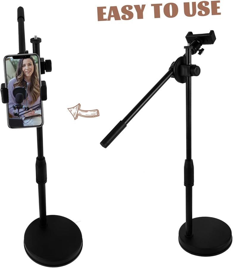 Jojofuny حامل هاتف ثلاثي القوائم قابل للتدوير 360 درجة للتسجيل المرئي والبث المباشر - Image 3