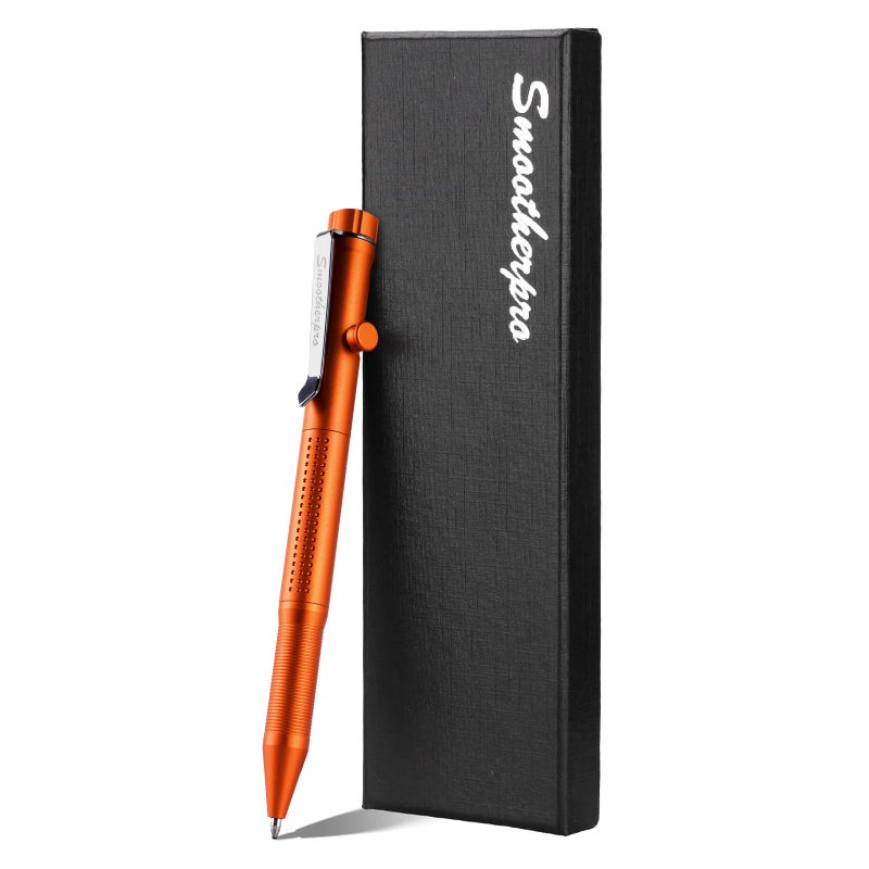 SMOOTHERPRO Bolt Action Pen, Ballpoint and Pencil in One with Graphite Alloy Tip, Retractable Twist Design, Compatible with Parker Refill, for Office Sketching Journaling Orange(APG04) - Image 1