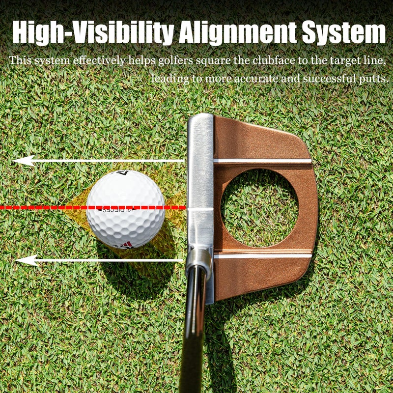 PGM Standing Golf Putter with Ball Pick-Up,for Men and Womenï¼ŒUltra-Lightweight Graphite Shaft,Ultra Low Center of Gravity with Alignment Aid, Right-Handed & 34 inch - Image 3