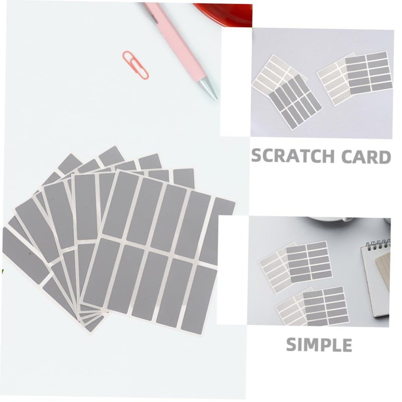 FAVOMOTO 5 Sets Rectangle Scratch Off Stickers with Surprise Codes for DIY Activities - Image 4
