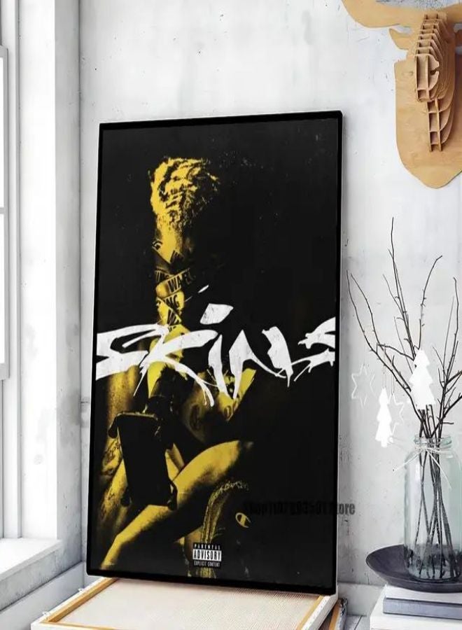 (Assembly frame) XXXTentacion Rapper Poster Print, Art  Decor, Fit for Home, Bedroom, Entrance, Bar, Cafe, 1Pc