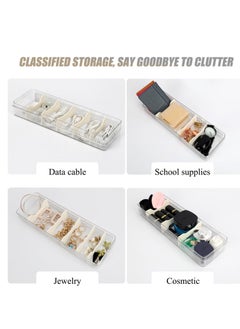 Excefore Cable Organizer Box, Double Layer Charger Organizer Box with Lid, Desktop Cord Organizer for Office and Home, Power Cord Organizer for Desk Accessories Storage, Stationery Supplies, White  - Image 5