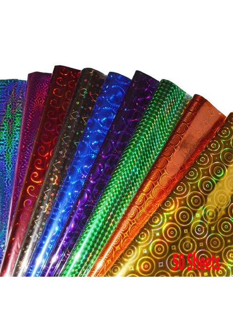 LUCID...We Build Relations Wrapping Paper for Gifting Purpose Pack of 50 Sheets Plastic Holographic Metallic Gift Paper Wrapping Sheets Especially for Gifts for Loved, (19.50 X 28 Inch)