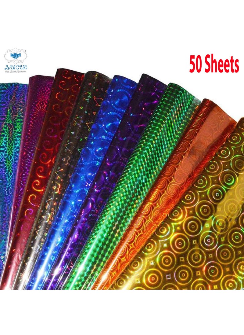 LUCID...We Build Relations LUCID...We Build Relations Wrapping Paper for Gifting Purpose Pack of 50 Sheets Plastic Holographic Metallic Gift Paper Wrapping Sheets Especially for Gifts for Loved, (19.50 X 28 Inch)  - Image 2