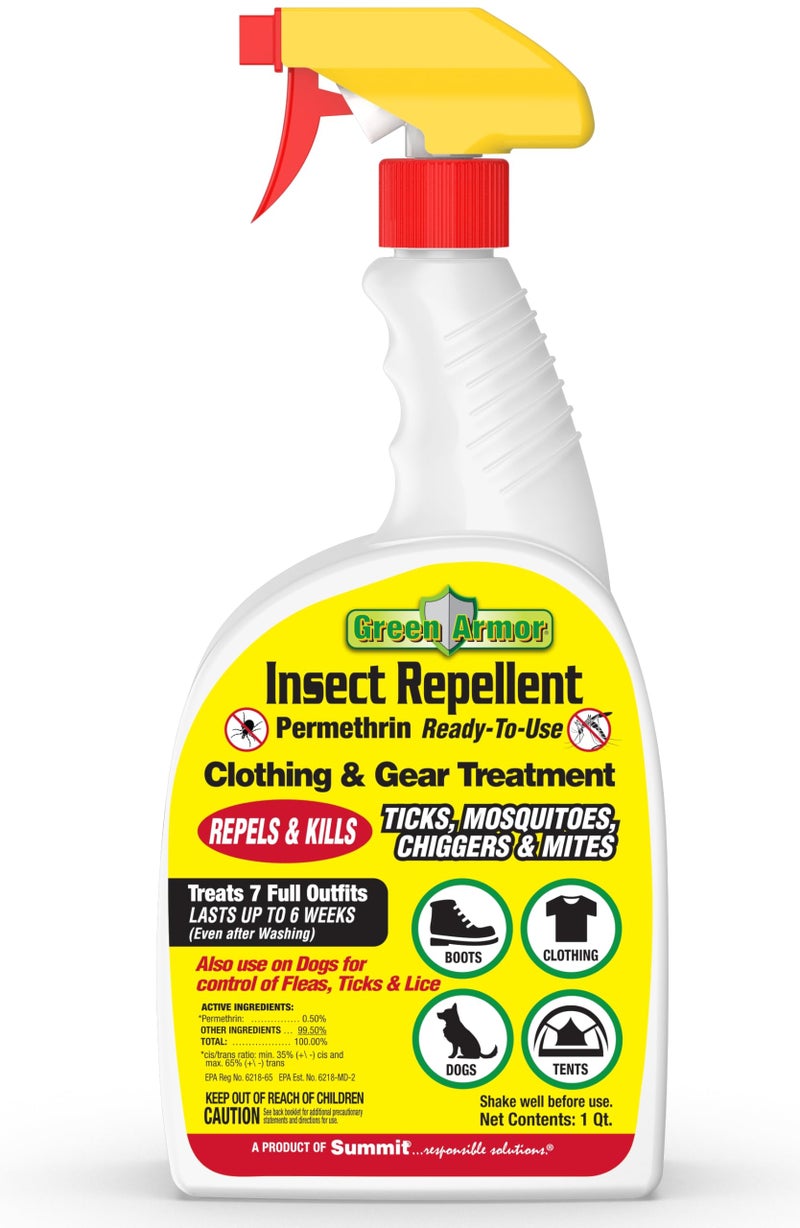 SUMMIT Green Armor Insect Repellent Permethrin RTU, Trigger Spray, 32 Ounce - Image 1