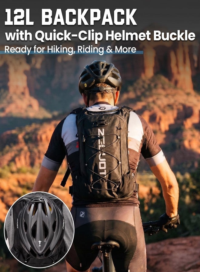 Zelvot Running Vest with 2L Water Bladder, 12L Hydration Backpack with Gear Holder, U.S. Design Patent, Lightweight Hydration Pack, Reflective Chest Pack for Men Women for Hiking (Black, M/L) - Image 3