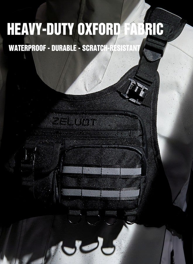 Zelvot Running Vest with 2L Water Bladder, 12L Hydration Backpack with Gear Holder, U.S. Design Patent, Lightweight Hydration Pack, Reflective Chest Pack for Men Women for Hiking (Black, M/L) - Image 5