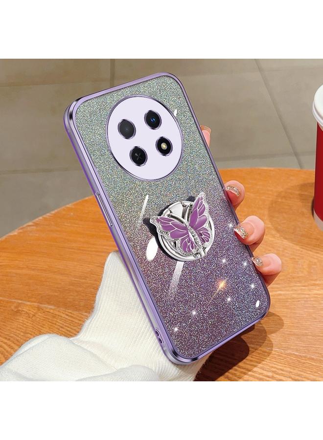 اس-توب جراب لهاتف Huawei Enjoy 60X مطلي بطبقة لامعة متدرجة اللون على شكل فراشة جراب هاتف TPU - Image 1