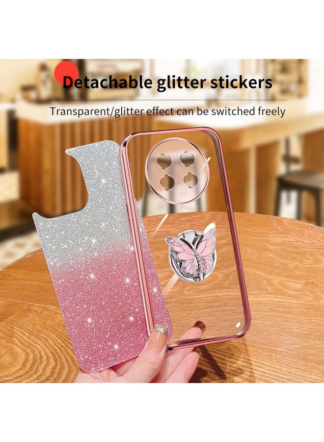 اس-توب جراب لهاتف Huawei Enjoy 60X مطلي بطبقة لامعة متدرجة اللون على شكل فراشة جراب هاتف TPU - Image 4