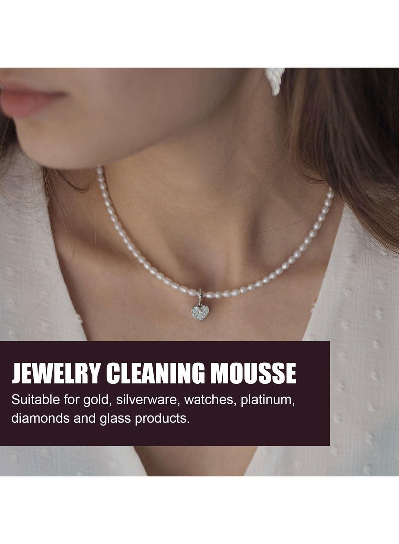 Jewellery Care Cleaning Kit, Professional Removing Clean Foaming, Mousse Spray for Jewelry Clean, for Jewelry Clean and Sparkle with Deep Cleaning Cloth, for Jewelry and Watches (60ml) - Image 5