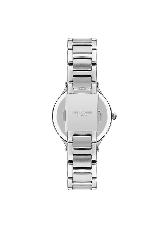 لي كوبر Lee Cooper Women's Quartz Movement Watch, Analog Display and Metal Strap - LC07440.390, Silver