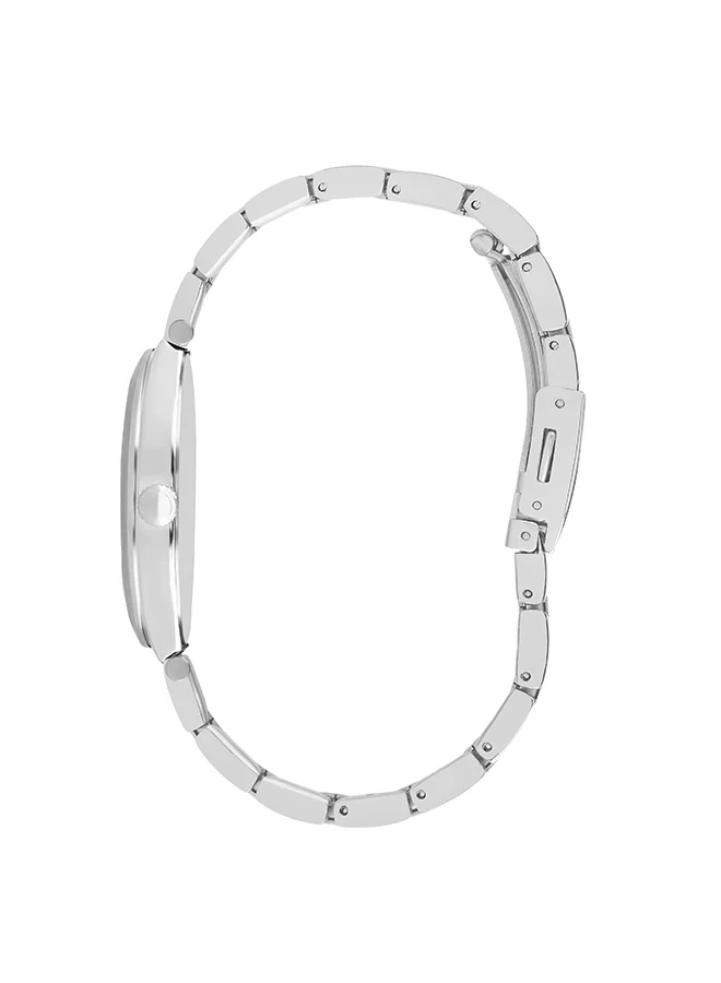 لي كوبر Lee Cooper Women's Quartz Movement Watch, Analog Display and Metal Strap - LC07440.390, Silver