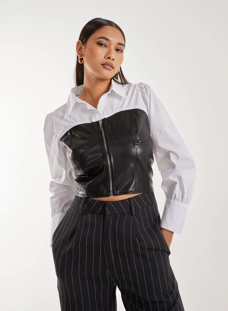 Pink Vanilla Double Layer Corset Shirt