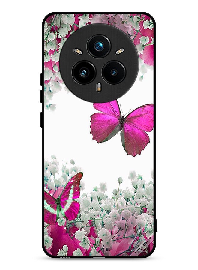 Covernex Realme 14 Pro 5G Protective Case Cover Beautiful Butterflies And Small Roses