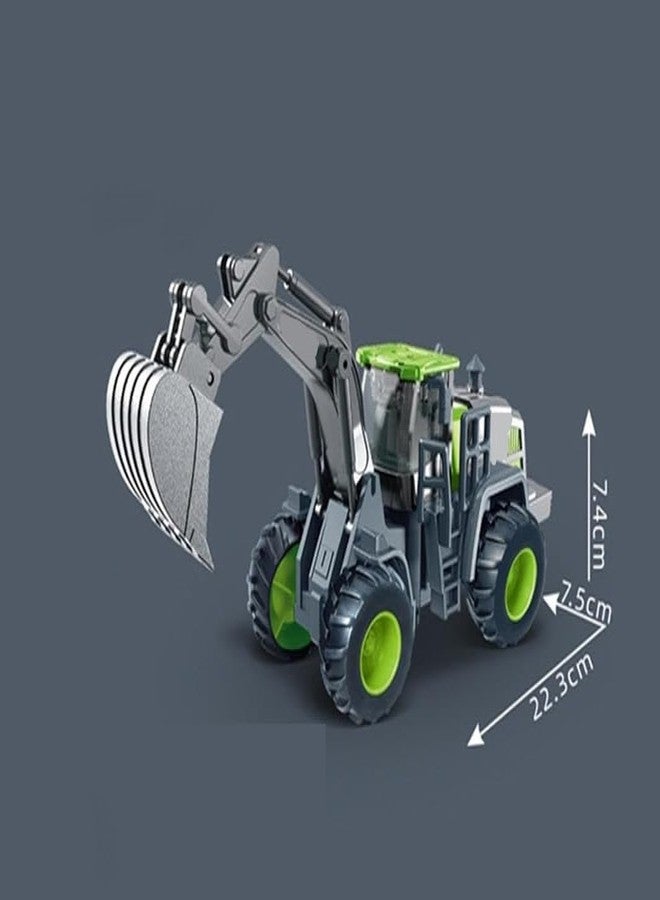 SHIPEASE Unbreakable Alloy Head Engineering Vehicle Inertial Bulldozer for Kids Boys Friction Powered Excavator Construction Truck Toy Set with Realistic Shape Models - Image 2