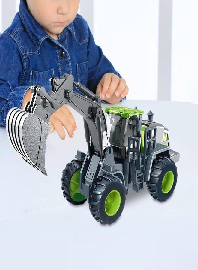 SHIPEASE Unbreakable Alloy Head Engineering Vehicle Inertial Bulldozer for Kids Boys Friction Powered Excavator Construction Truck Toy Set with Realistic Shape Models - Image 5